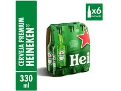 Cerveja Heineken Long Neck 330ml Pack 6 Unidades