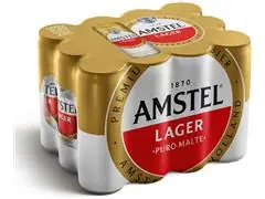 Cerveja Amstel Lager Puro Malte Lata 350ML Pack 12 Unidades - 1