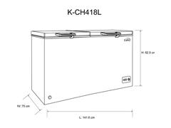 CONGELADOR KALLEY HORIZONTAL 418 LT BLANCO - 1