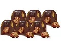 Combo 6 Unidades Panettones Lindt Gotas de Chocolate Amargo 400G - 0