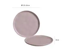 Conjunto C/ 6 Pratos Sobremesa Porto Brasil Bio Stoneware Mahogany - 5