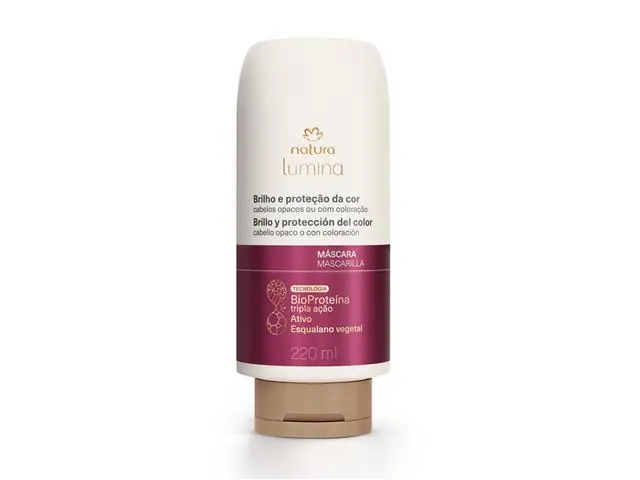 Máscara de Blindagem para Brilho e Proteção da Cor Natura Lumina 220ml