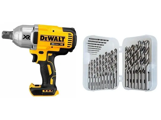 Chave de Impacto Dewalt 3/4" + Jogo de Brocas HSS Tramontina 25 Peças