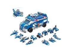 Blocos de Montar Cubic 25 em 1 Polícia 569 Peças Multikids BR1619 - 2