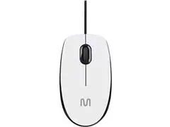 Mouse com Fio MF400 Silencioso Conexão USB 1200dpi Branco Multi MO389