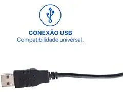 Mouse com Fio MF400 Silencioso Conexão USB 1200dpi Branco Multi MO389 - 4