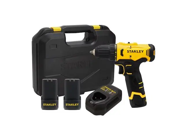 Kit Parafusadeira/Furadeira 12V - 3/8" Stanley SCD10D2K-BR