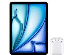 iPad Air Apple WiFi/Celular 128GB Azul + Apple AirPods 2Gen - 0