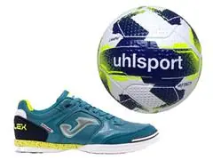 Chuteira Futsal Joma Top Flex Verde Marinho Tam 40 GANHE Bola de Campo