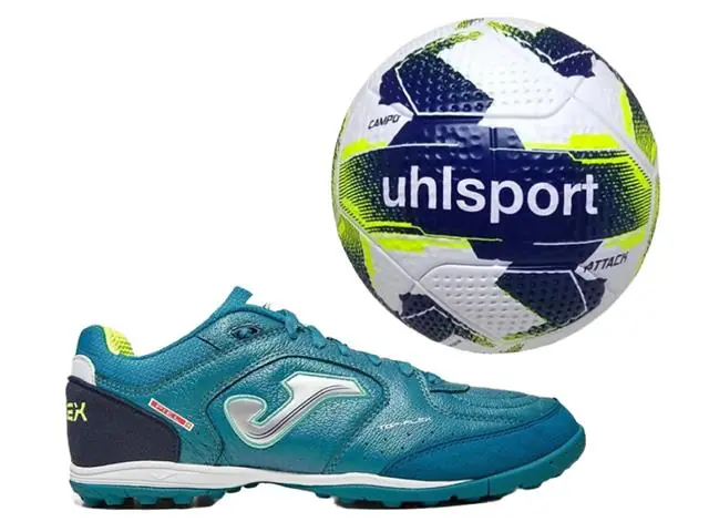 Chuteira Society Joma Top Flex Verde Marinho Tam40 GANHE Bola de Campo