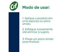 CIF Cremoso Limpeza Milagrosa Remove 100% da Sujeira 250ML - 5