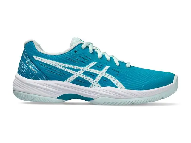 Tênis Asics Gel-Game 9 Teal Blue/White Fem