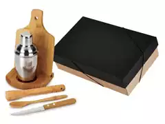 Kit para Caipirinha com Coqueteleira Inox Welf Bambu 6 peças