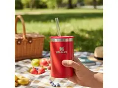 Porta Lata CanCooler Térmico com Tampa Stanley Vermelho Carnaval 296ML - 6