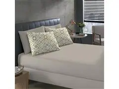 Jogo de Cama Buettner King Basic Estampado Dados Bege 3 Peças - 1