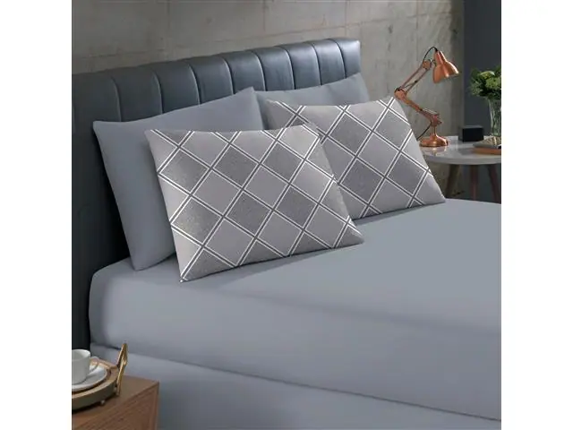 Jogo de Cama Buettner Solteiro Basic Estampado Clinton Cinza 2 Peças