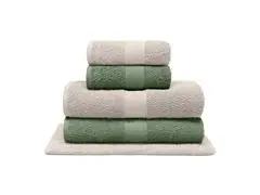 Jogo de Toalha Buettner de banhão Natural verde oliva / fendi 5 Peças - 1