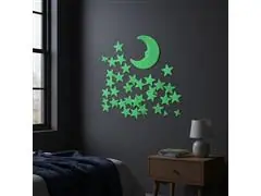 100 Estrelas Fluorescentes Neon Brilha No Escuro Teto e Parede Gadnic - 2