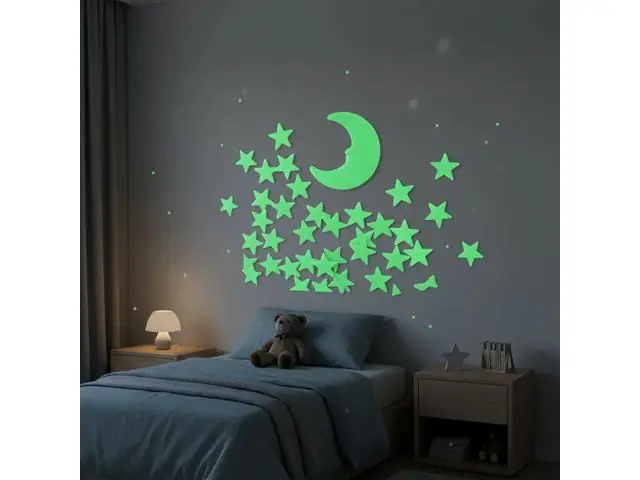 100 Estrelas Fluorescentes Neon Brilha No Escuro Teto e Parede Gadnic
