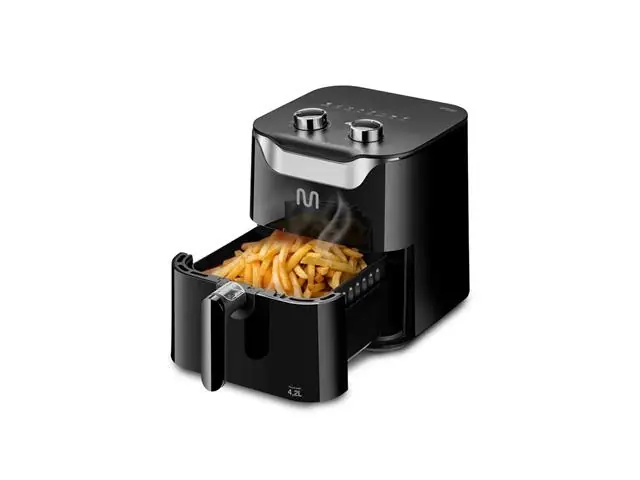 Air Fryer Multi com Cesto Quadrado 4.2L Preta Multi 110V