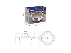 Caçarola Tramontina Romagna em Aço Inox e Alumínio Marfim 24 cm 5,24 L - 6