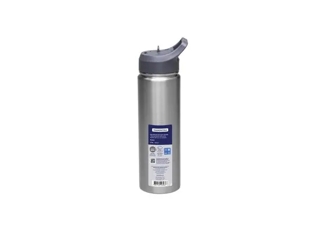 Garrafa Térmica Tramontina 650 ml Inox com Canudo