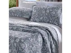Colcha Buettner Bouti Cenário Veras Grafite King 2,60x2,80 - 1