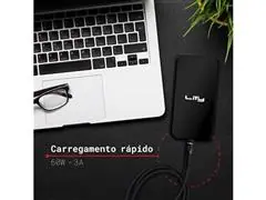 Cabo Lity C12P USB C - USB C Carregamento Rápido Até 60W E 3A 2M Preto - 3