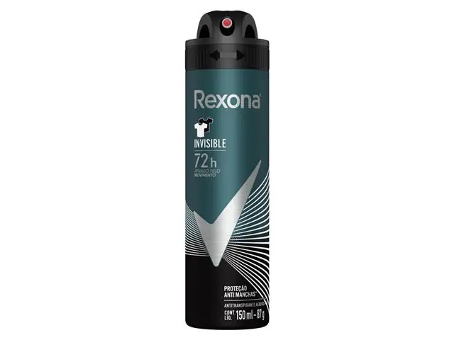 Desodorante Aerossol Invisible Rexona Men 150ml