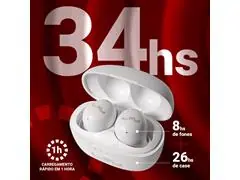 FONE BLUETOOTH BUD – ENC| 34H | BLUETOOTH 5.4 (T13P - PRETO) - 5