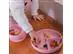 Prato Infantil Silicone com Divisórias e Ventosa Rosa Petit Piá - 1