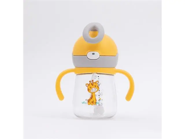 Copo Infantil Tritan com Alça Removível e Canudo Sol 220ml Petit Piá