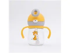 Copo Infantil Tritan com Alça Removível e Canudo Sol 220ml Petit Piá