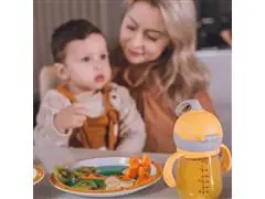 Copo Infantil Tritan com Alça Removível e Canudo Sol 220ml Petit Piá - 6