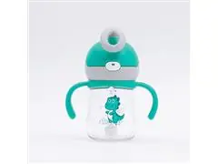 Copo Infantil Tritan com Alça Removível e Canudo Leo 220ml Petit Piá