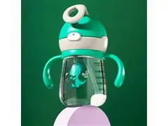 Copo Infantil Tritan com Alça Removível e Canudo Leo 220ml Petit Piá - 1