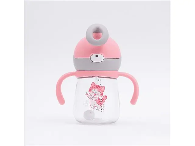 Copo Infantil Tritan com Alça Removível e Canudo Lia 220ml Petit Piá