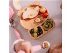 Prato Infantil Bambu com Ventosa Panda Petit Piá - 1
