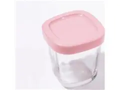 Kit 4 potes de vidro para leite e papinha Rosa 150ml Petit Piá - 2