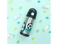 Garrafa Térmica Infantil Funtainer Futebol F401 Thermos 355ml - 7
