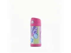 Garrafa Térmica Infantil Funtainer F401 Borboleta Rosa Thermos 355ml - 5