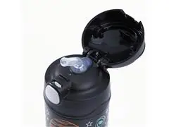 Garrafa Térmica Infantil Funtainer F401 Astronauta Preta Thermos 355ml - 3