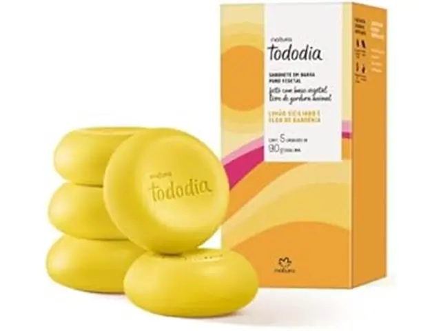 Sabonetes Natura Tododia Limão Siciliano e Flor de Gardênia