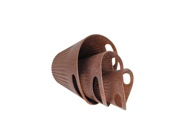 Kit Evo Cesto Cachepot 3 Peças - Imbuia