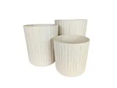 Kit Evo Vaso Tronco 3 Peças - Marfim