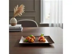 Jogo Evo Petisqueira Quadrada com 4 Peças - Imbuia - 4