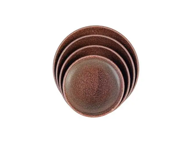 Kit Evo Tigela Redonda 4 Peças  Imbuia