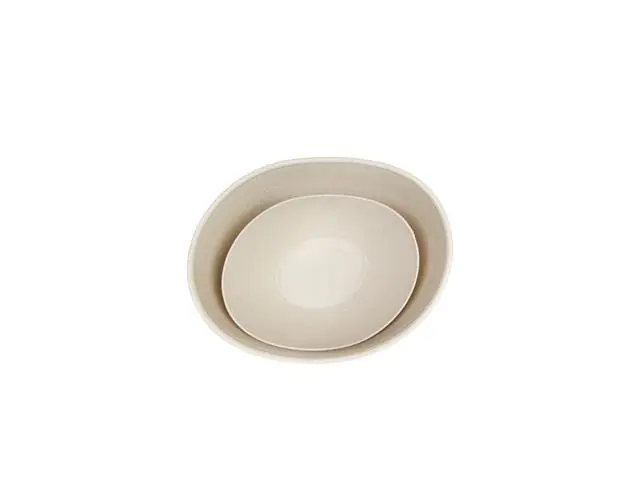 Kit Evo Tigela Oval 2 Peças  Marfim