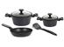 Batería de Cocina Carol Antiadherente Inducción Granito negro 6 piezas - 0