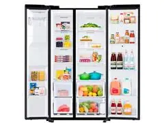 Geladeira Side by Side Samsung 2P FF 585L com Painel   Inox Preto - 2